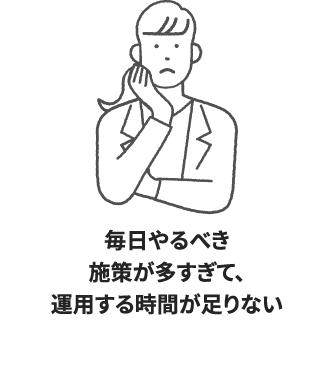 毎日やるべき施策が多すぎて、運用する時間が足りない